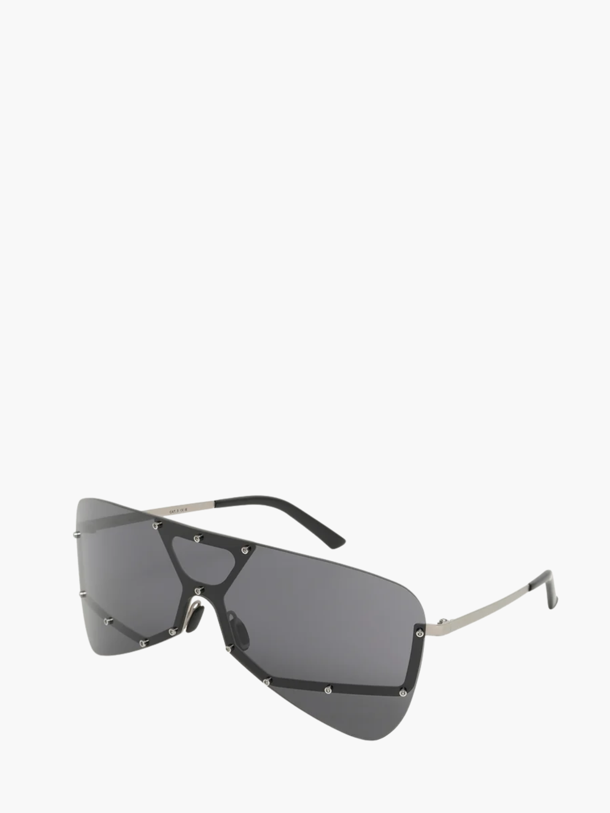 Rick Owens Sunglasses Tower Sunglasses Silver Temple