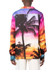 Blue Sky Inn Shirt Ls Tropical Palms Multi-Colour