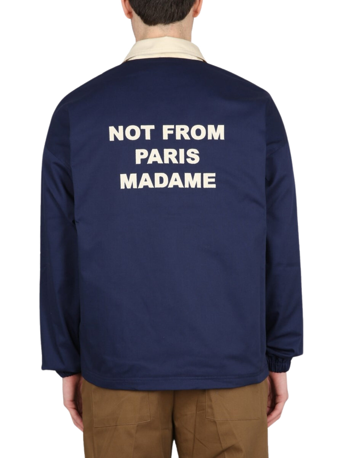 Drole De Monsieur Jacket Slogan Navy