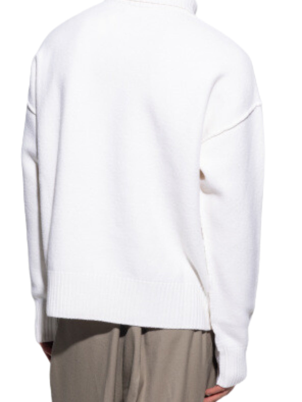 Ami  Sweater Big  Logo Poloneck White - 2