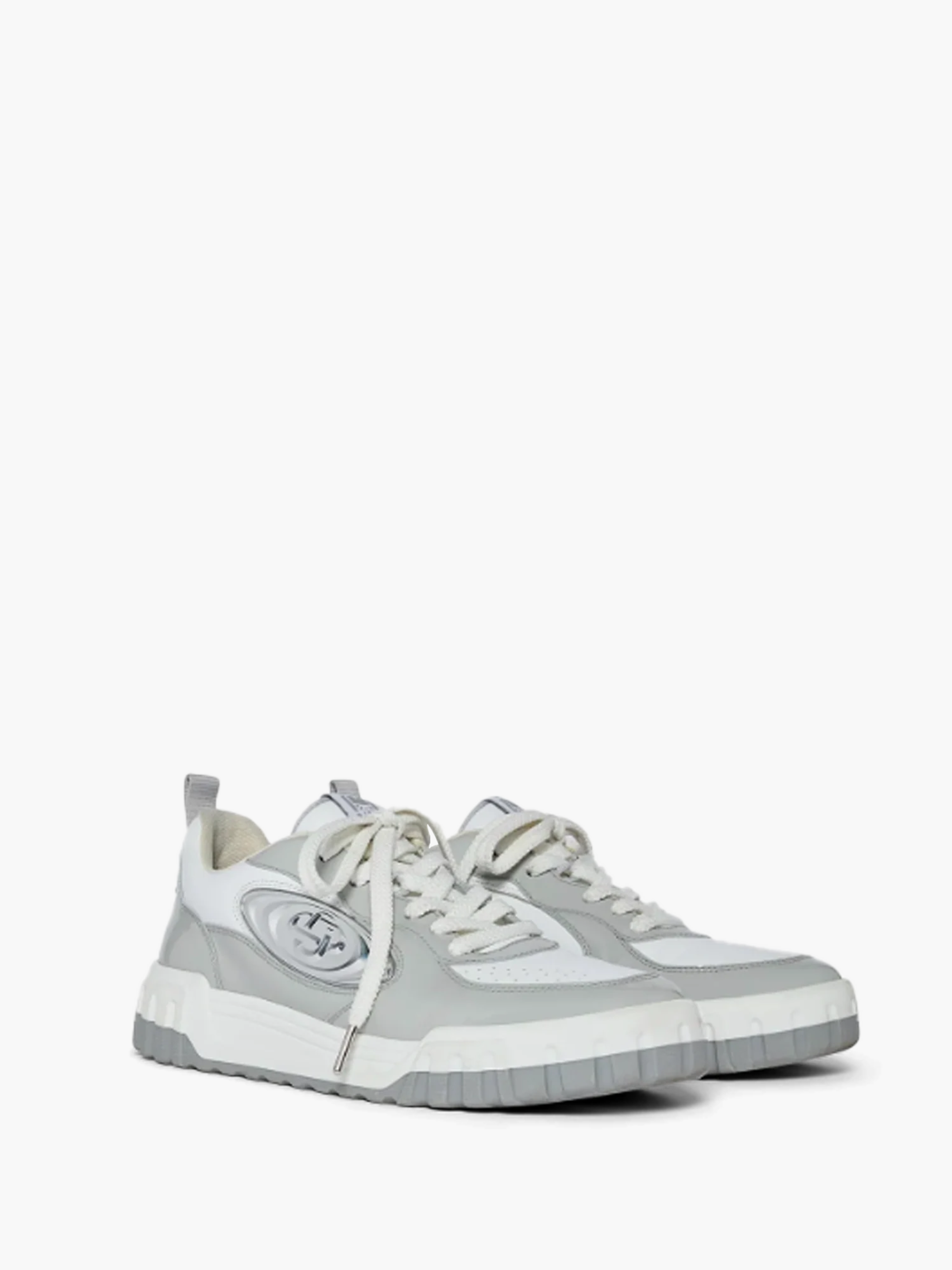 Casablanca Mens Court Sneakers Silver