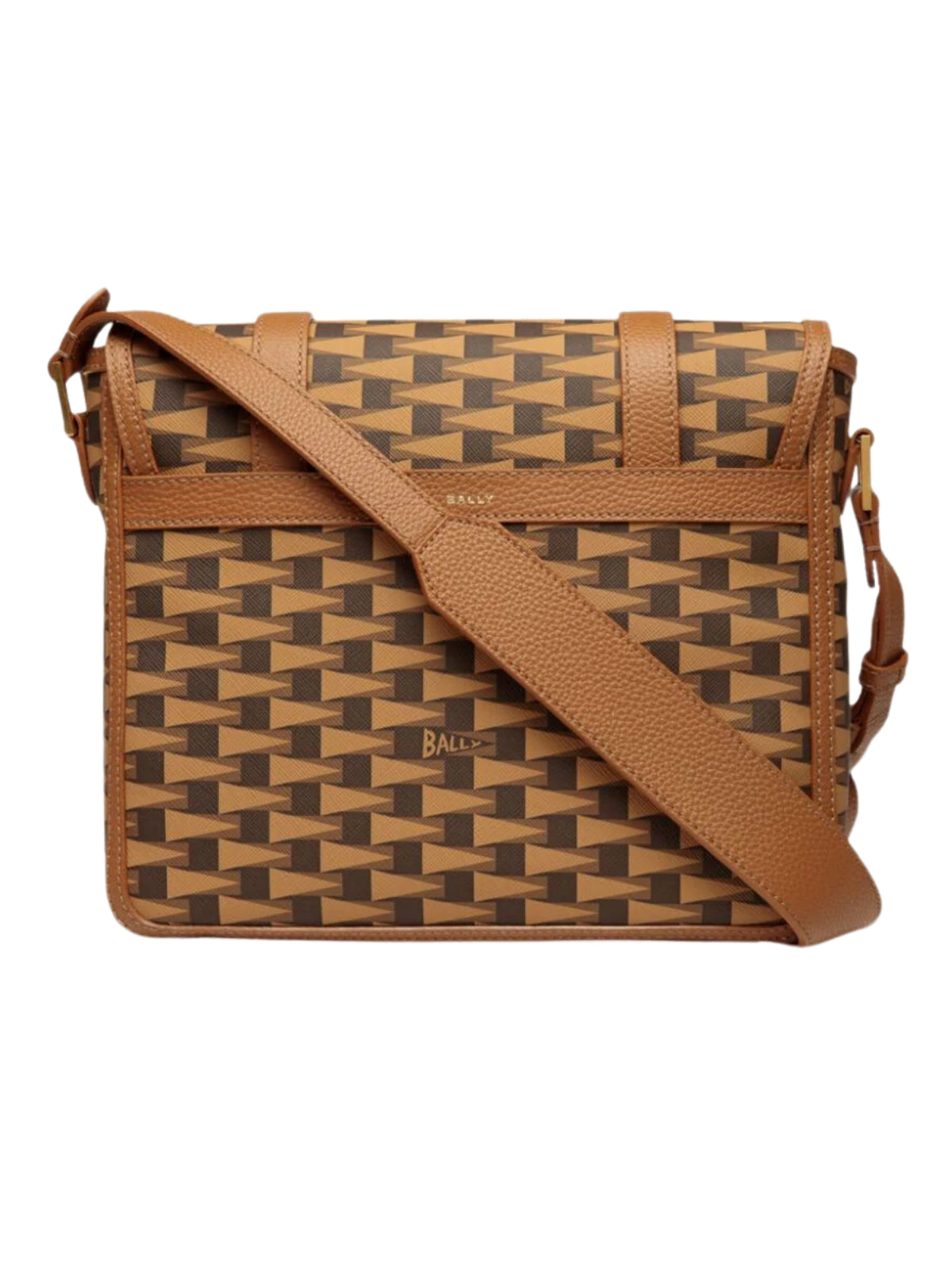 Bally Bag Pennant Messenger Monogram Logo Brown - 2