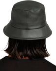 Ami Bucket Hat Alexandre Mattiussi Lamb Leather Dark Olive - 2