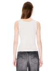 Kenzo Rib Tank Top BF 2.0 Embroidered White