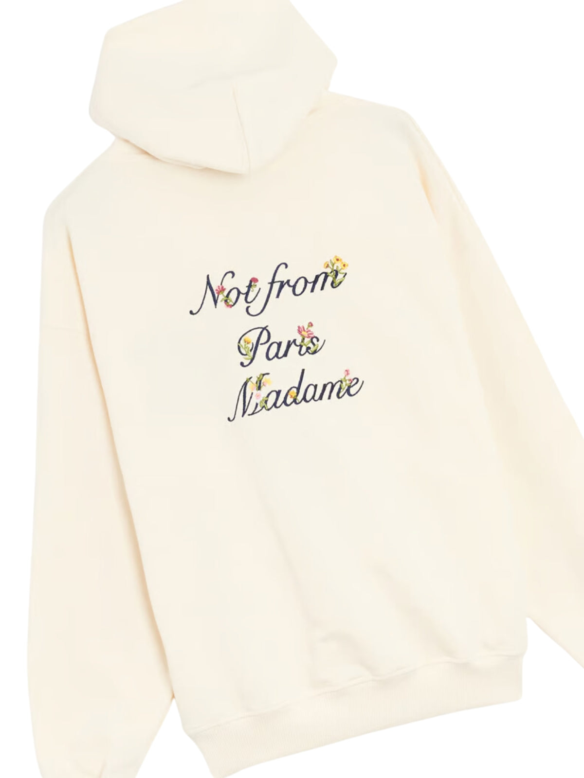 Drole De Monsieur Hoodie Slogan Cream