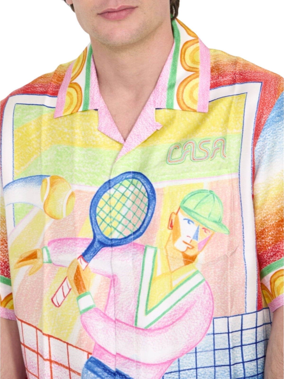 Casablanca Shirt Crayon Tennis Player Multicolour