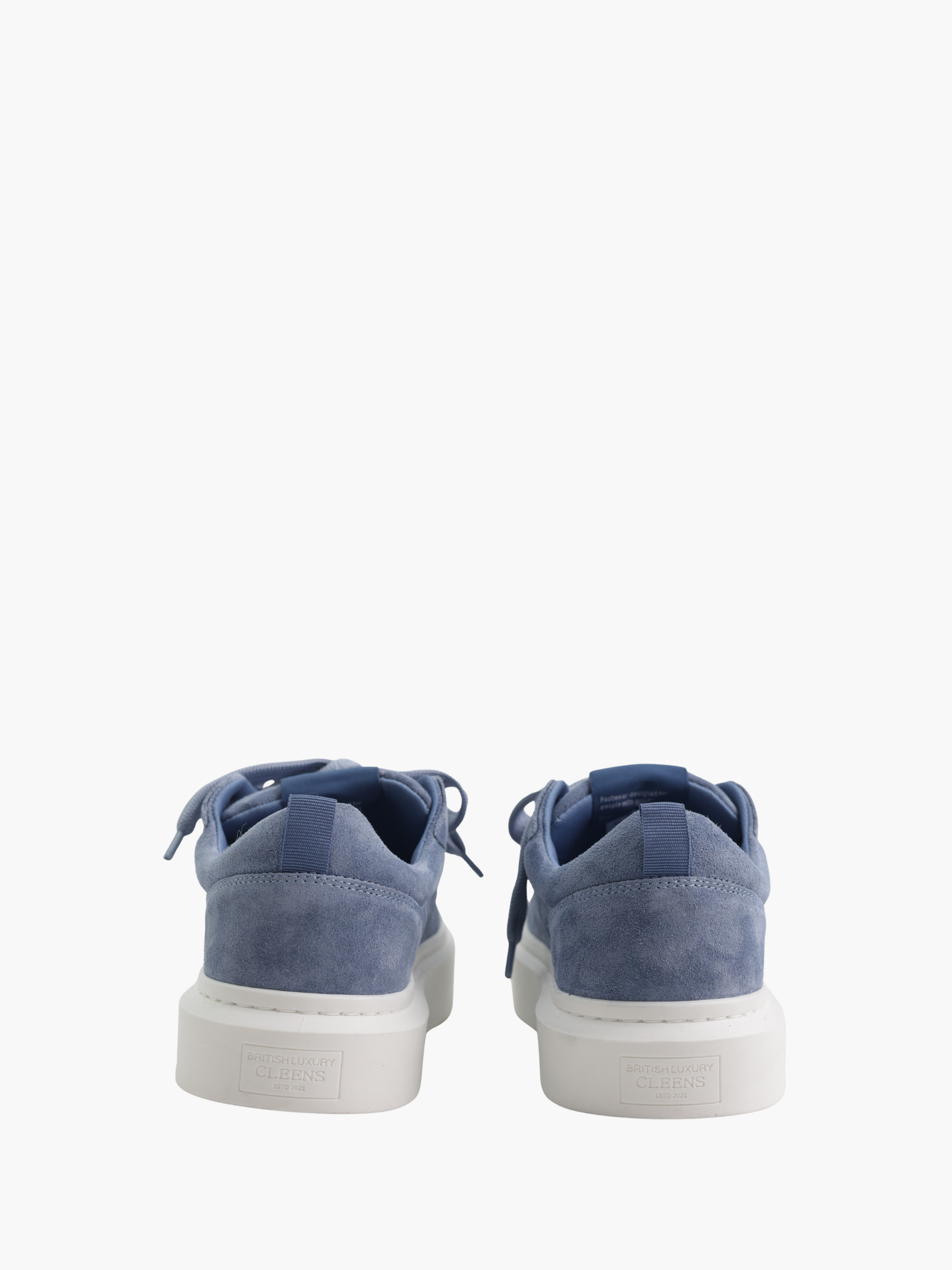 Cleens Sneaker C54 Suede White Sole Blue