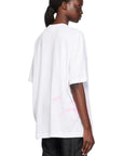 Comme Des Garcons T-Shirt Oversized Splatter Pink-White