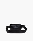 Iceberg Bag Silver Zip Leather Black