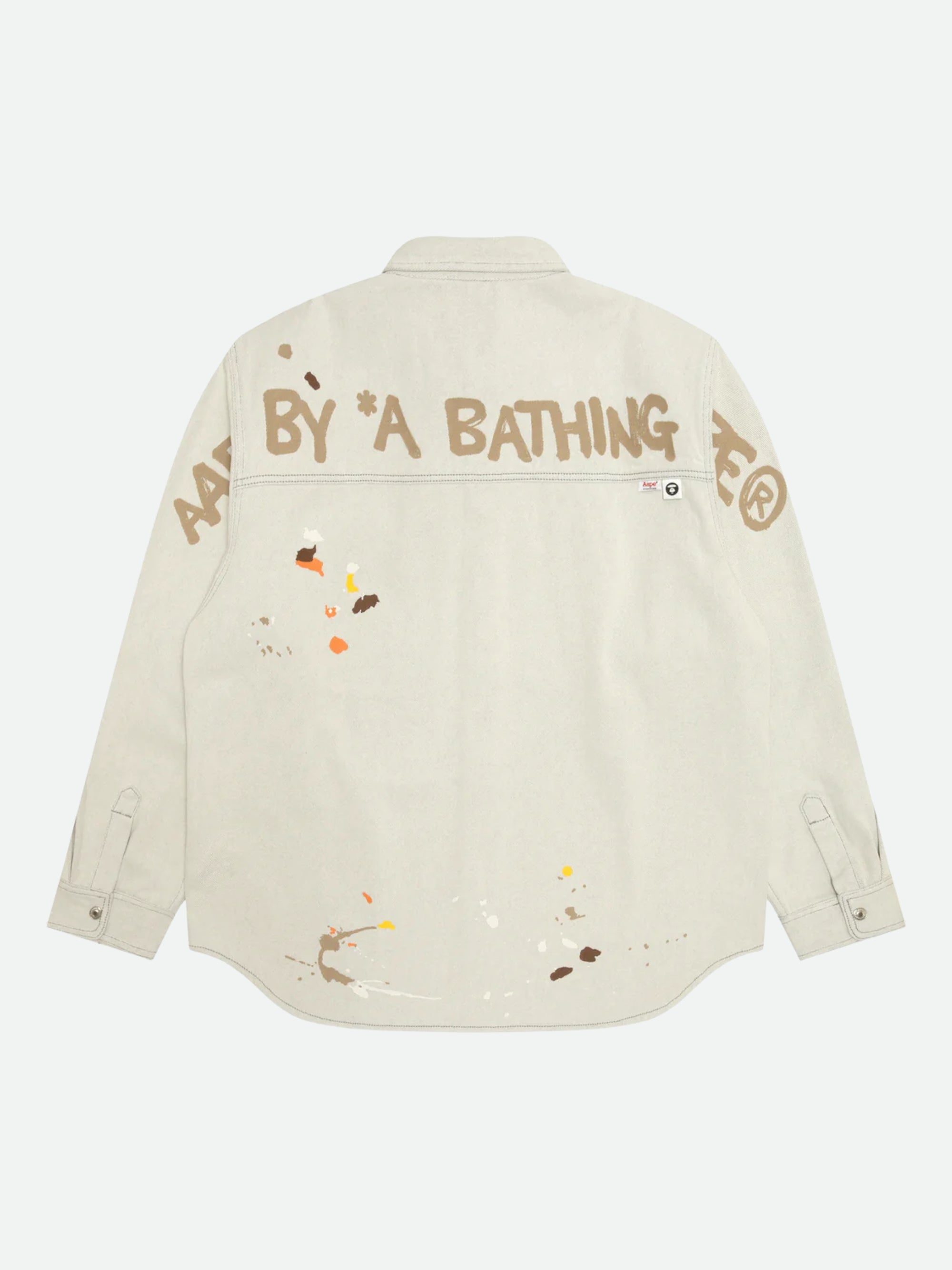 Aape Shirt Logo Long Sleeve Light Beige-AL Capone Premium