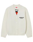 Kenzo Cardigan Boke Flower Logo White