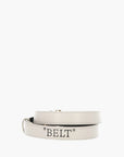 Off-White Belt Gold Buckle Logo White