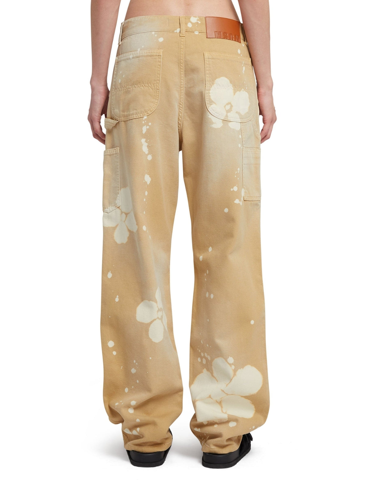 Msgm Pants Ladies Floral Sand