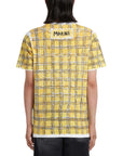 Marni T-Shirt Check Fields Yellow-Beige