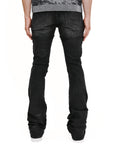 Purple Jean Double Waist Coated Black