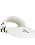 Casablanca Sandal Embroidered Terry White