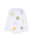 Comme Des Garcons Sweater Splatter Yellow-Blue-Khaki-White