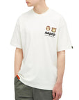 Aape T-Shirt Graphic Print Logo Ivory