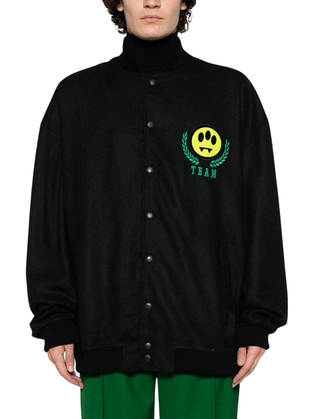 Barrow Jacket Button Down Team Logo Black