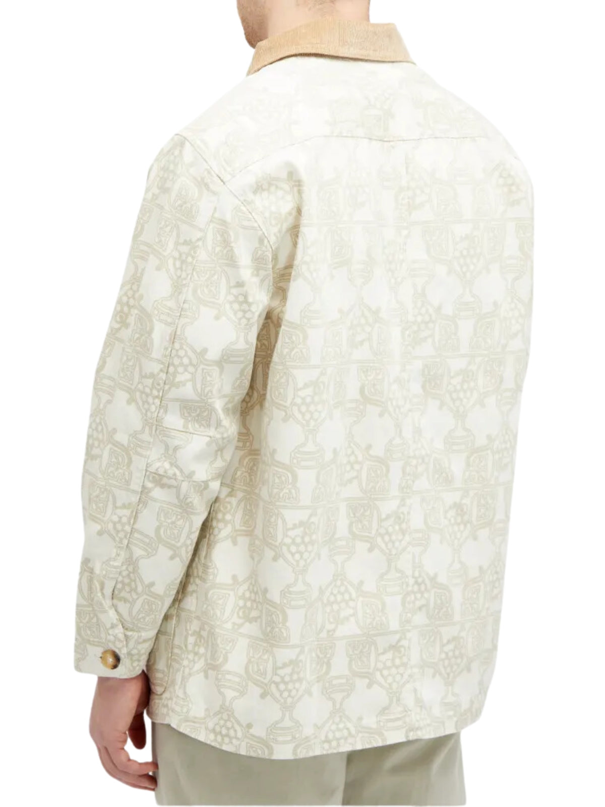 Drole De Monsieur Jacket Allover Print Ecru