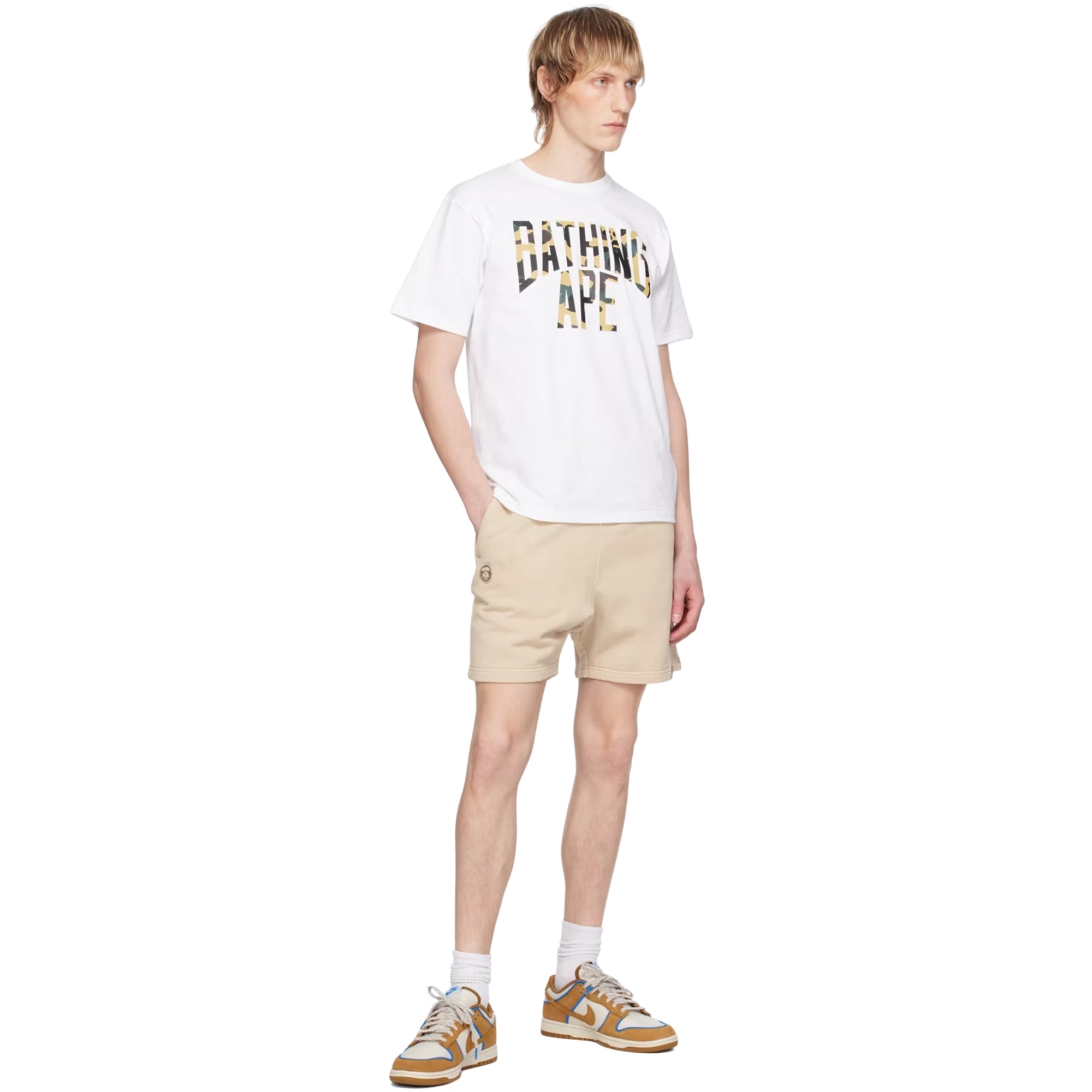 Aape Shorts Logo Light Beige