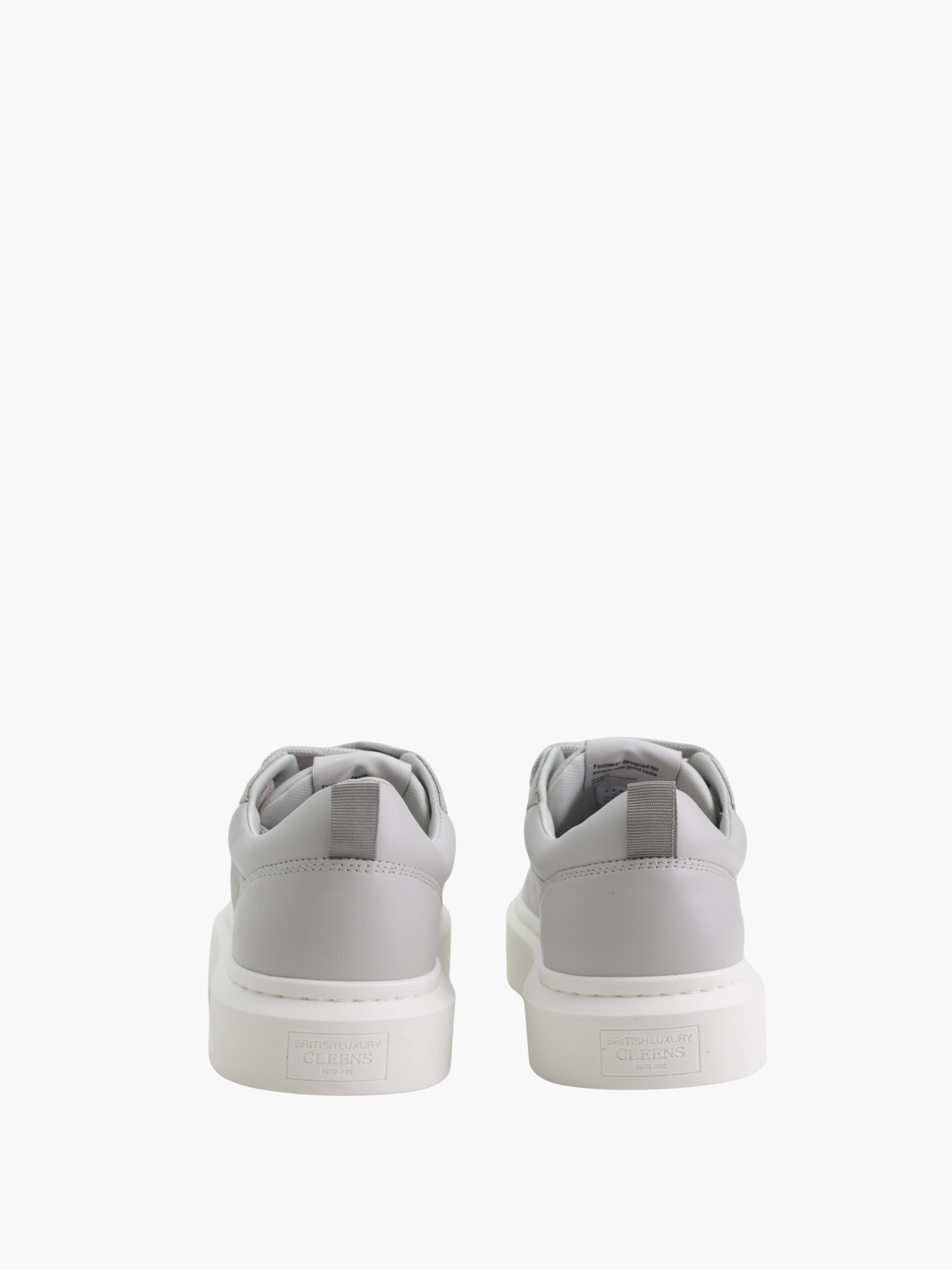 Cleens Sneaker C47 Leather White Sole Grey