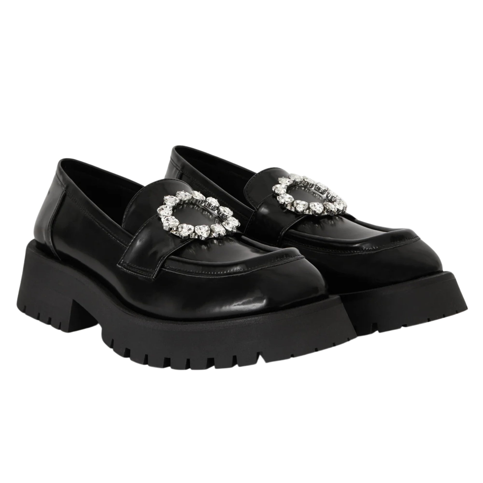 Chiara Ferragni Shoe Mocassino Infinity Love Black