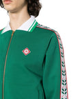 Casablanca Jacket Motosport Tape Zip Green