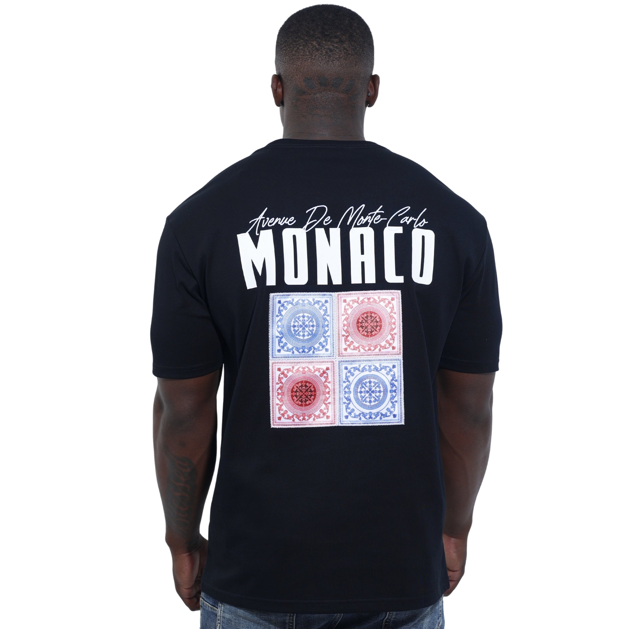 Capone T-Shirt Monaco Tiles Black