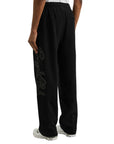 Billionaire Boys Club Track Pants Script Logo Chain Stitch Wide Leg Black