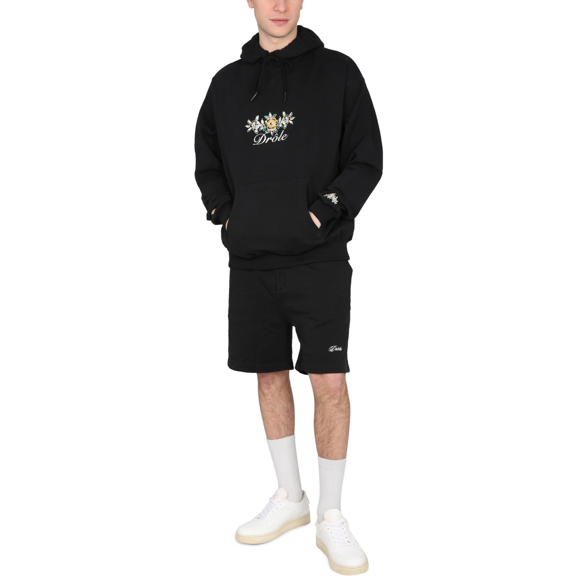 Drole De Monsieur Hoodie Mini Logo Black