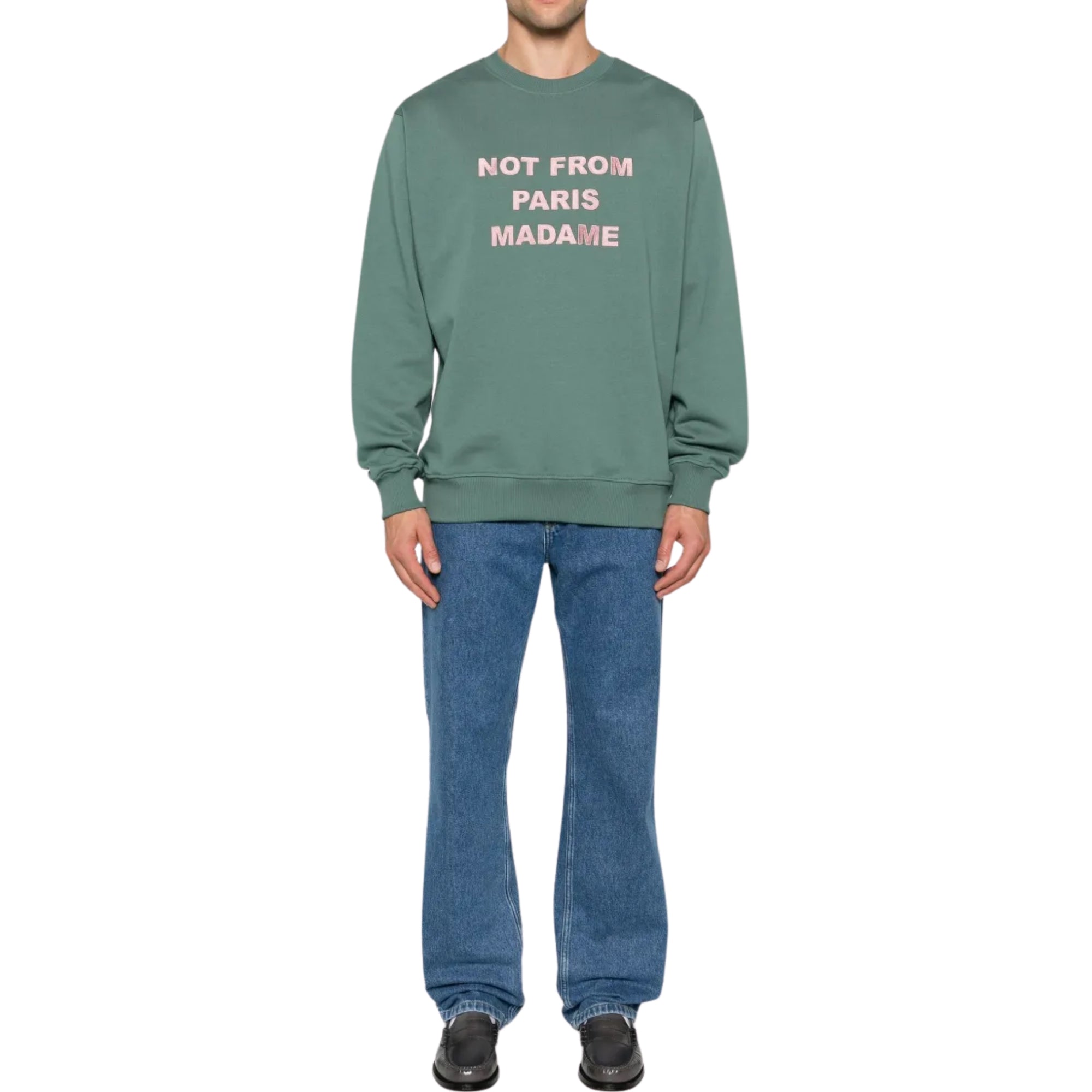 Drole De Monsieur Sweater Slogan Dark Green