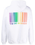 Vtmnts Sweater Rainbow Barcode Hoodie White