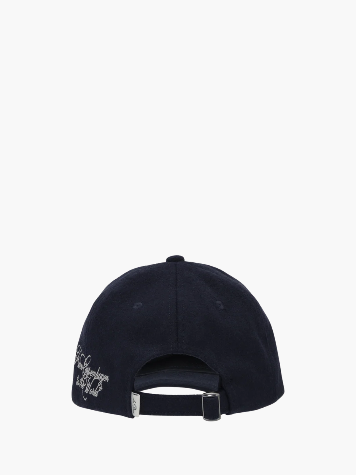 Les Deux Cap Felt Logo Dad Dark Navy Blue