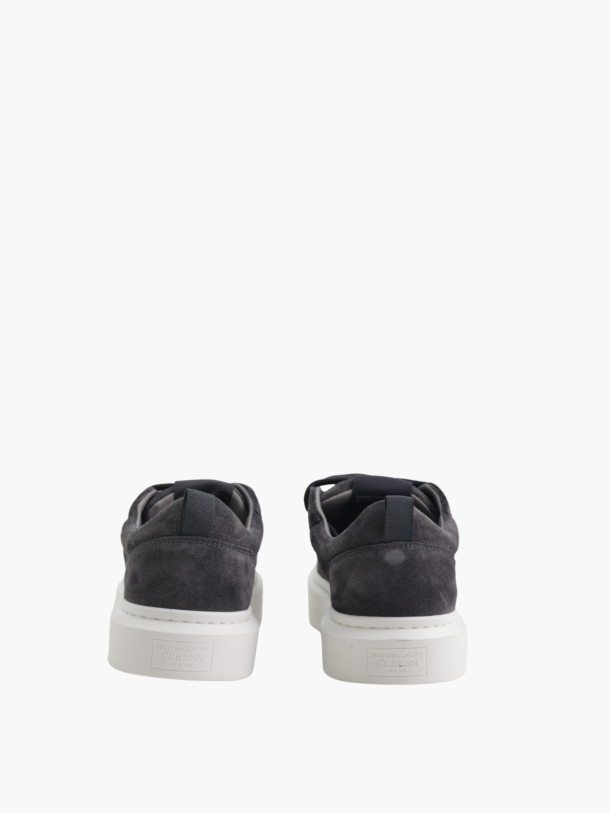 Cleens Sneaker C52 Suede White Sole Charcoal