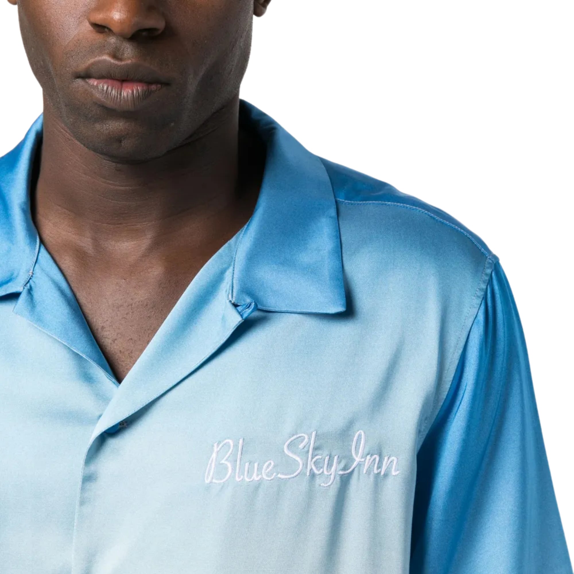 Blue Sky Inn Shirt Beach House Logo Blue