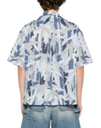 Kenzo Shirt Allover Print Blue