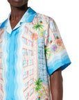 Casablanca Shirt Cuban Collar Le Plongeon Blue