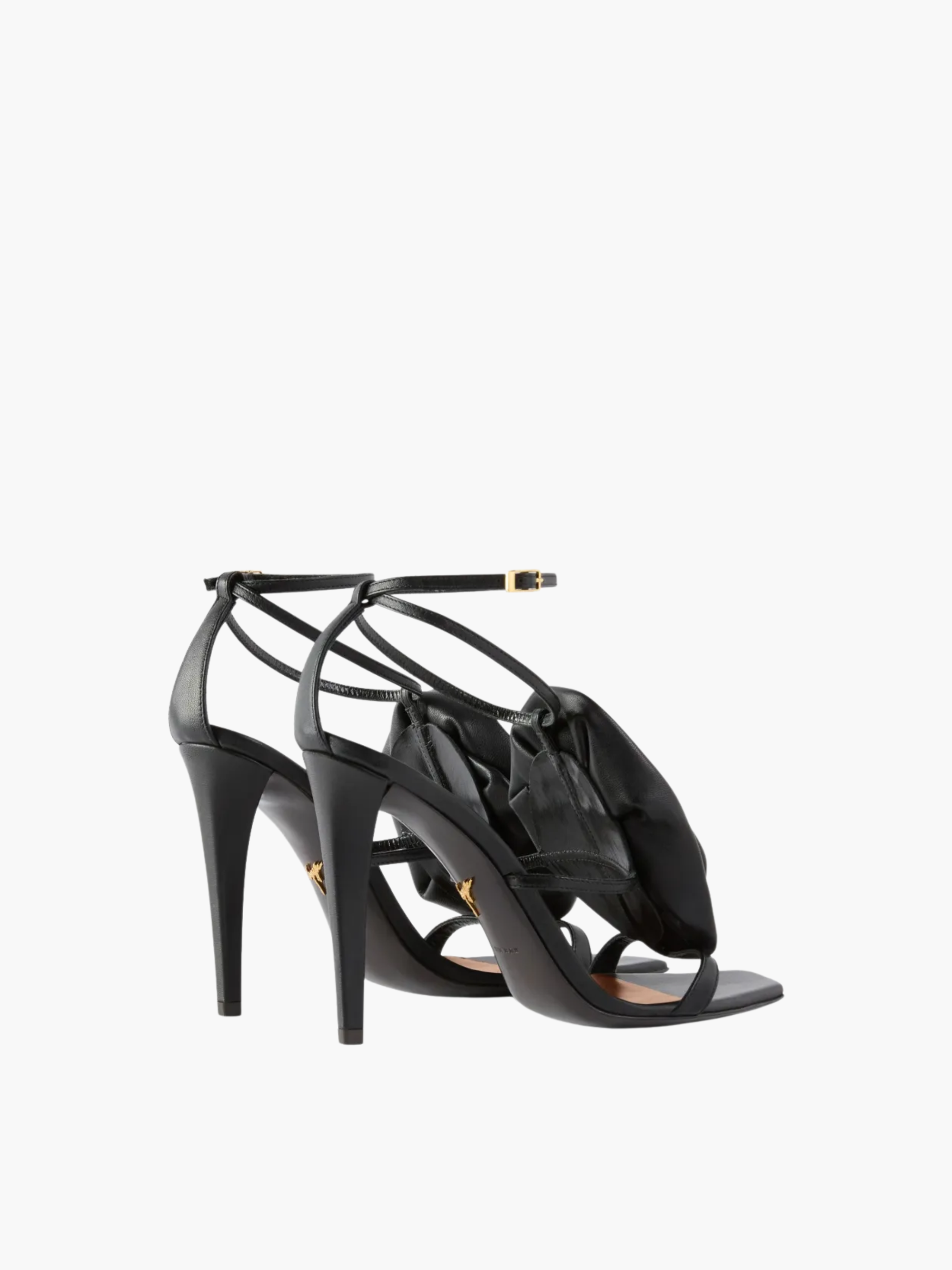 Giuseppe Zanotti High Heel Z16 Cursed Flower Sandal 105mm Black