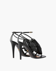 Giuseppe Zanotti High Heel Z16 Cursed Flower Sandal 105mm Black