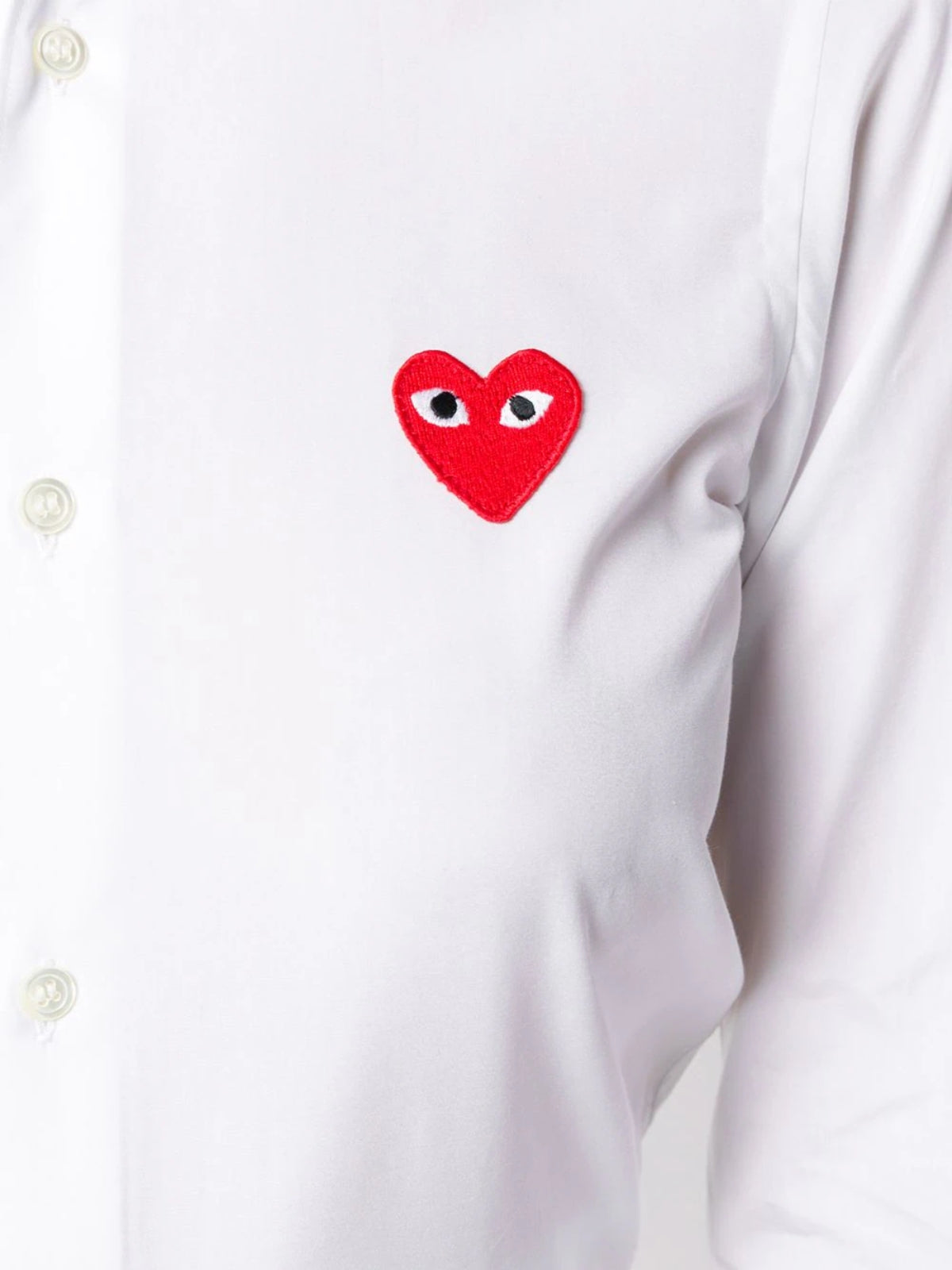 Comme Des Garcons Shirt Heart White