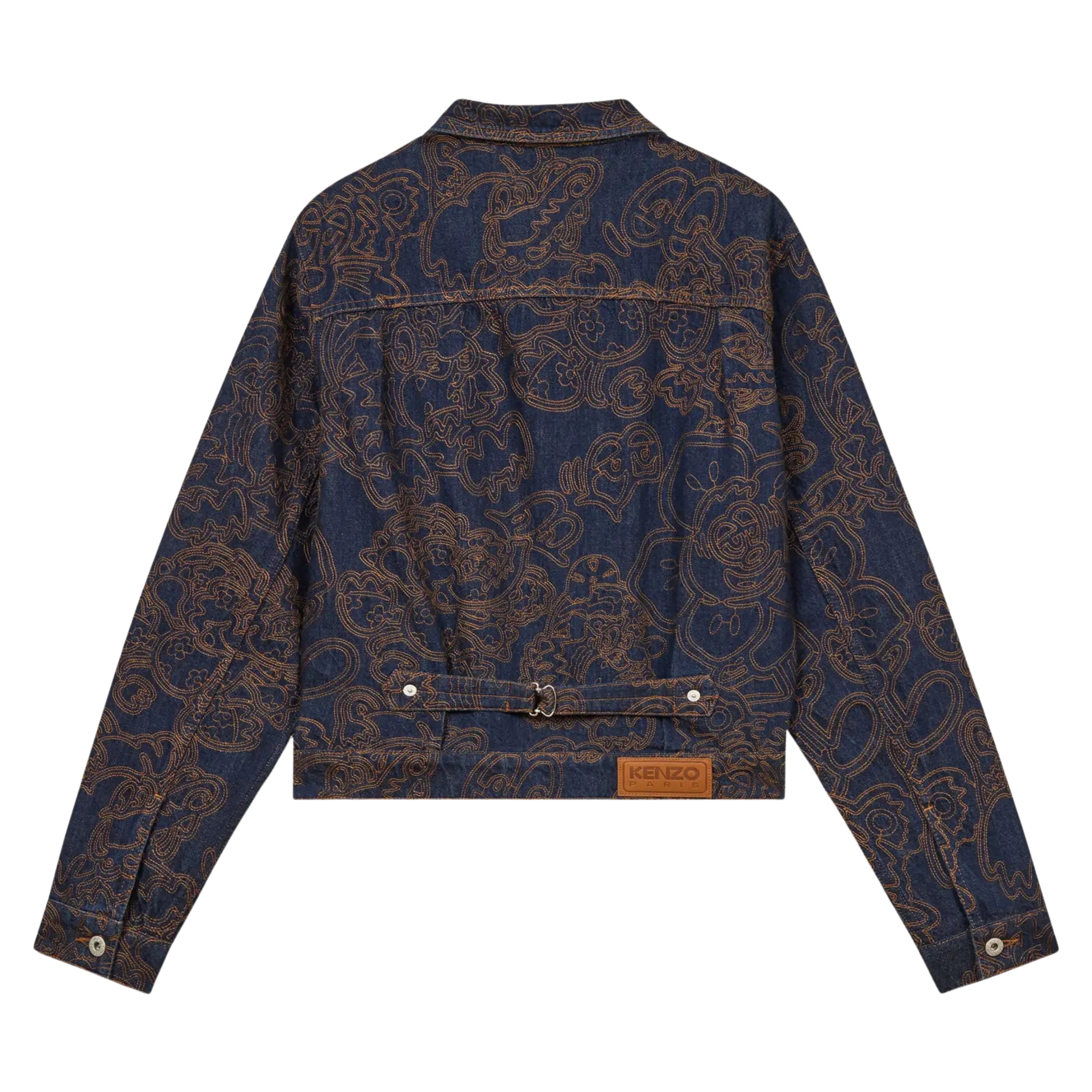Kenzo Jacket Allover Print Denim Blue-Brown – AL Capone Premium