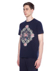 Etro T-Shirt Roma Graphic Print Navy