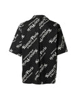 Kenzo Shirt Allover Print Logo Black
