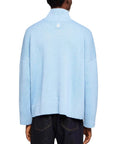 Jw Anderson Sweater Two Tone Patch Pocket Ivory-Sky Blue