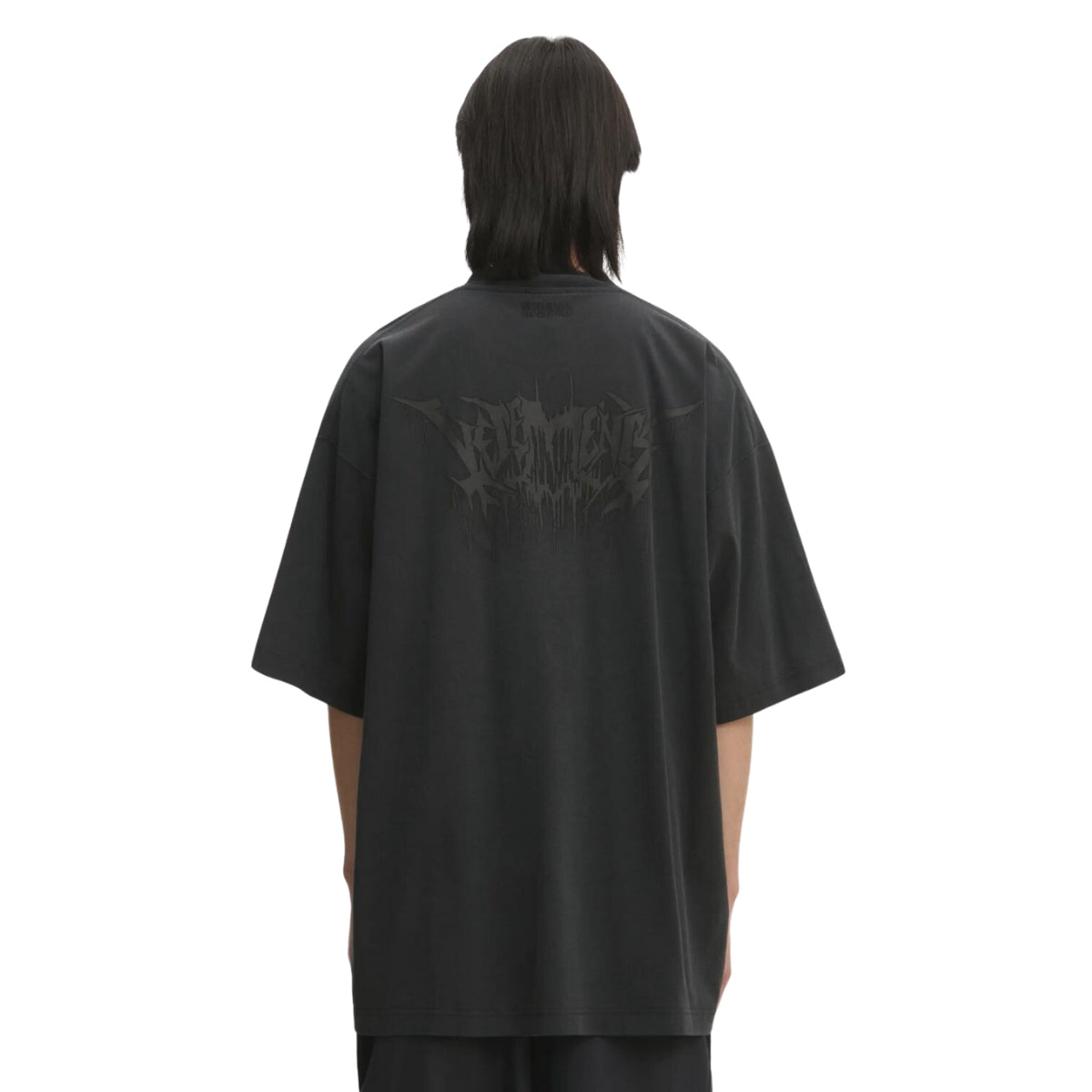 Vetements T-Shirt Drip Metal Oversized Black