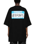 Vetements T-Shirt My Name Sticker Cropped Boxy Black