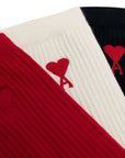 Ami Socks 3 Pack Logo Red-Cream-Navy - 2