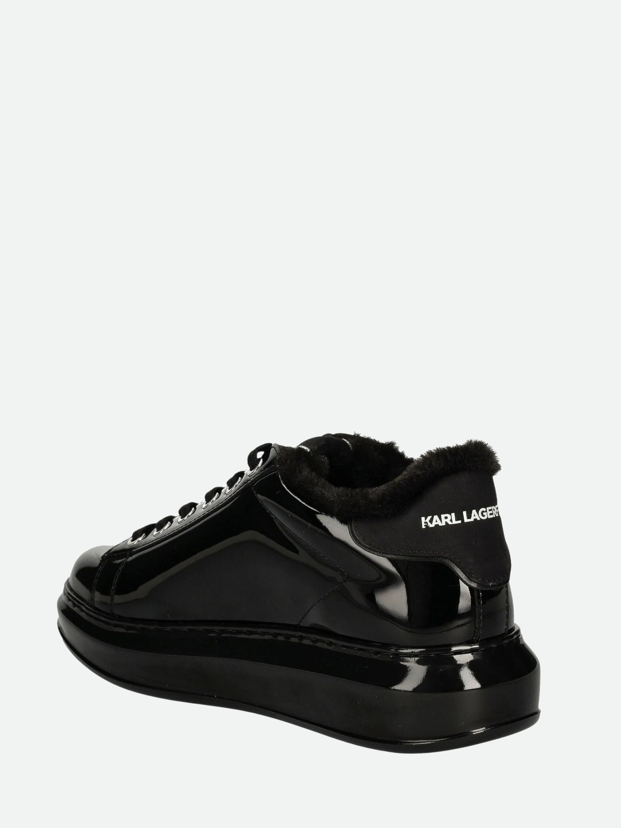 KABAブラック38 Karl Lagerfeld Sneaker Kll282 Kapri Nft F4Ft Shine Lo Lined Black