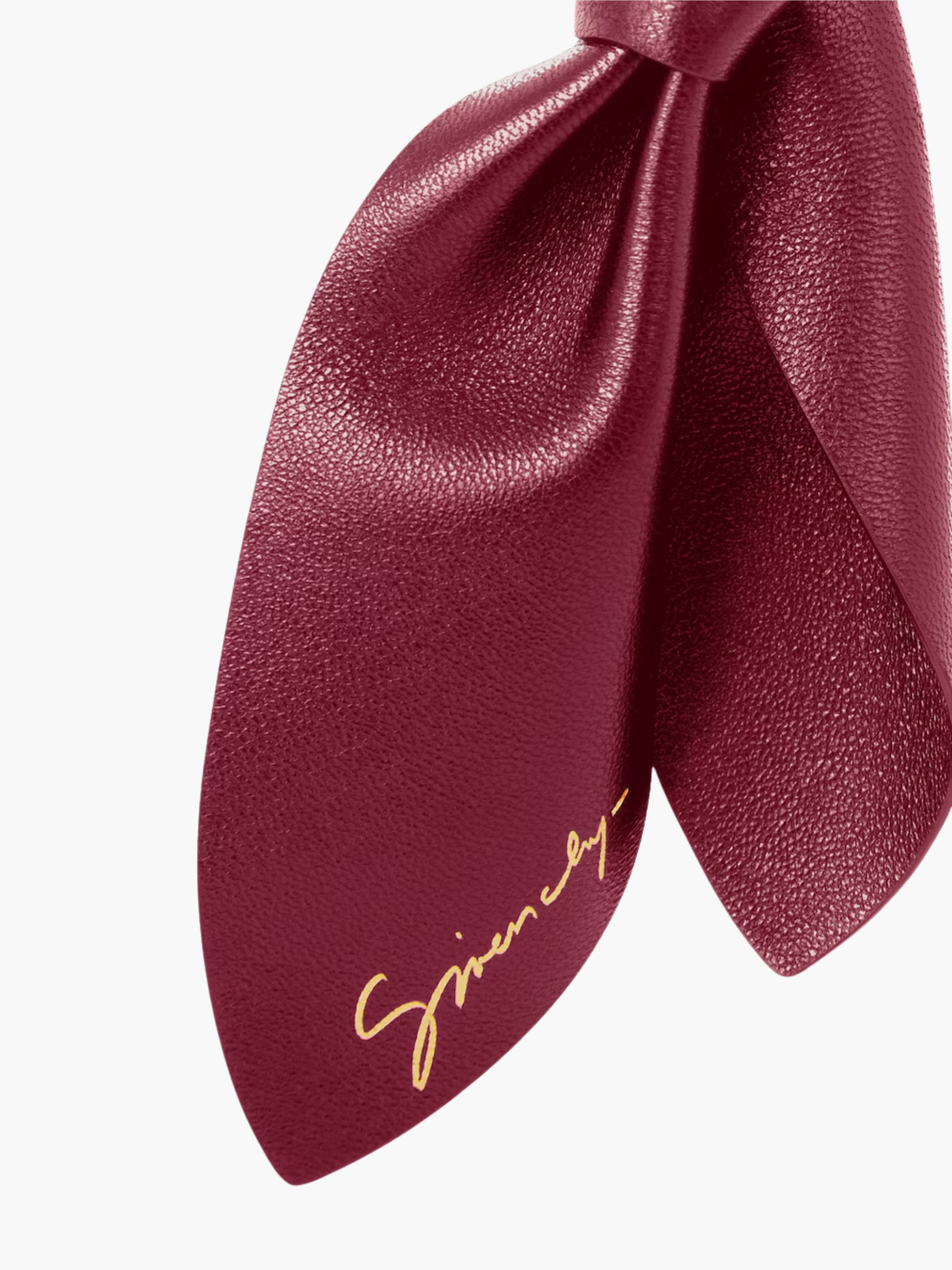 Givenchy Charms Leather Bow Burgandy